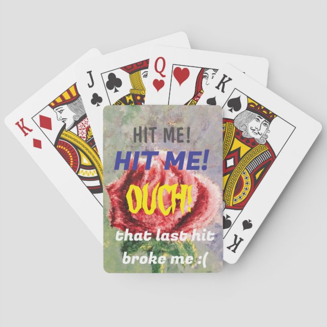 Baralho Carta de Jogar Black Jack "HIT ME" (Verso)