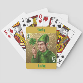 Baralho Carta de Jogar Luxuosa Elfa Sortuda Dourada com Br