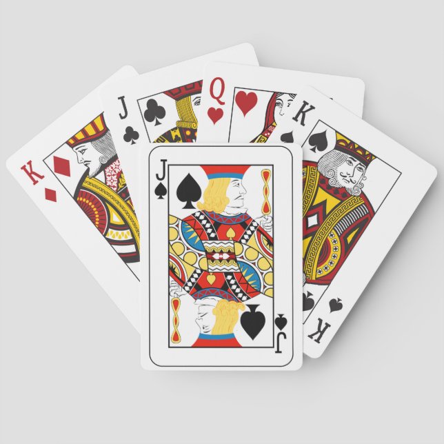 Baralho Carta de Poker Valete de Espadas Clássico (Verso)