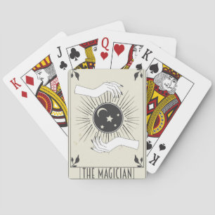 Baralho carta de tarot mágica jogando carta