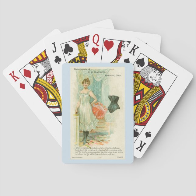 Baralho Cartão do comércio do espartilho do Victorian em (Verso)