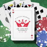 Baralho Cartão Poker do Rei e Rainha dos Corações do Casin<br><div class="desc">Legal rei e rainha dos corações jogando cartas de casamento. Personalize-o com os detalhes do evento. Excelente para um pôquer ou a celebração temática de Las Vegas.</div>
