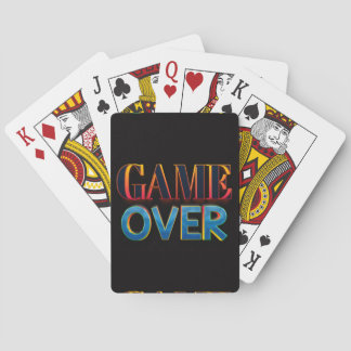 Baralho cartão preto “GAME OVER” centralizado