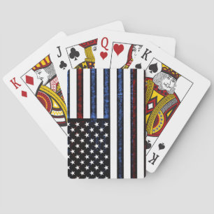 Baralho Cartas Azuis Vermelhas Patriotas do Bandeira Ameri