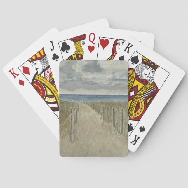 Baralho Cartas Clássicas com Tema de Praia (Verso)