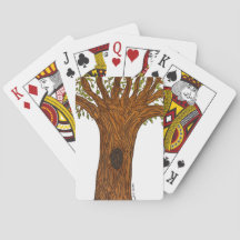 Cartas Clássicas de Jogar Árvore Retorcida