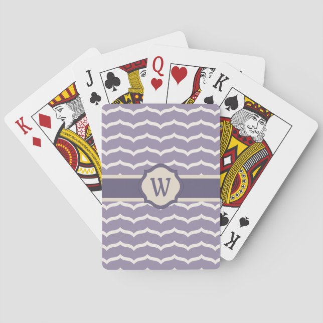 Baralho Cartas Clássicas de Jogar com Ziguezague Florido (Verso)