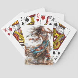 Baralho Cartas Clássicas de Jogar Dançarina Indígena Ameri