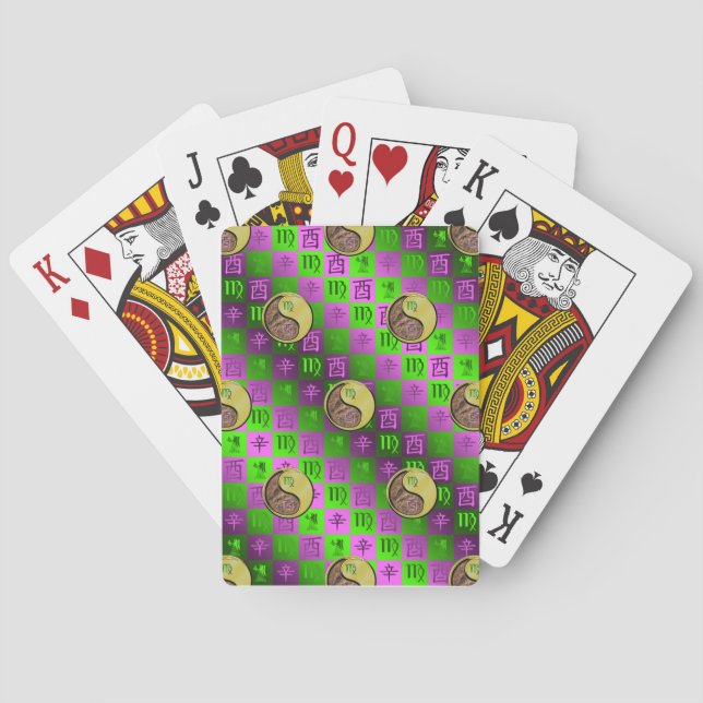 Baralho Cartas Clássicas de Jogar de Virgem e Galo de Meta (Verso)