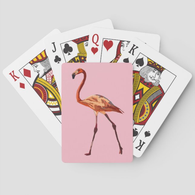 Baralho Cartas Clássicas de Jogar Flamingo Rosa (Verso)