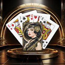 Cartas Clássicas de Jogar Glamour do Grande Gatsby