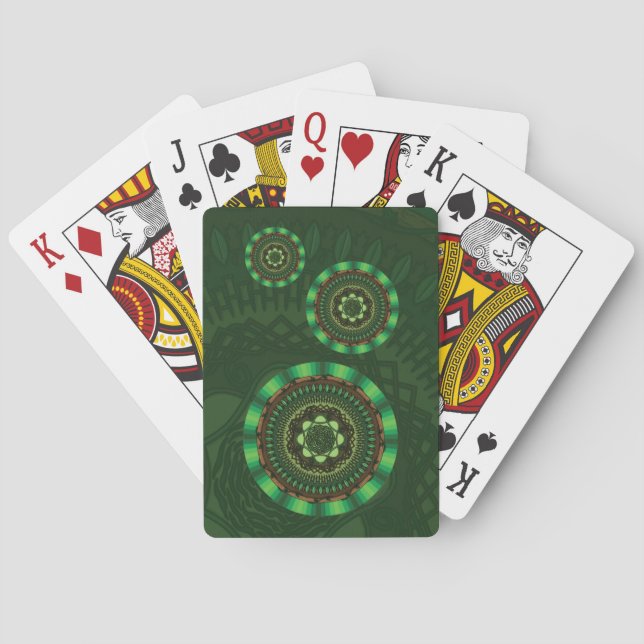 Baralho Cartas Clássicas de Jogar Mandala da Terra (Verso)