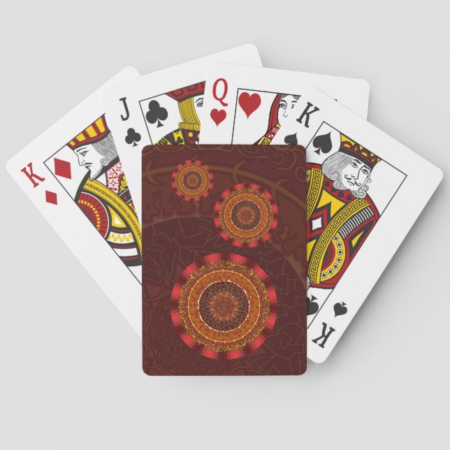 Baralho Cartas Clássicas de Jogar Mandala de Fogo (Verso)