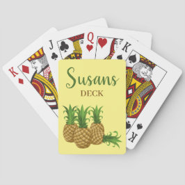 Baralho Cartas Clássicas de Jogo com Design de Abacaxi