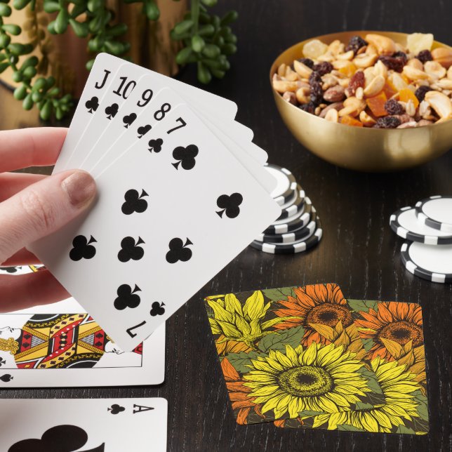 Baralho Cartas Clássicas de Jogo Girassóis (In situ)