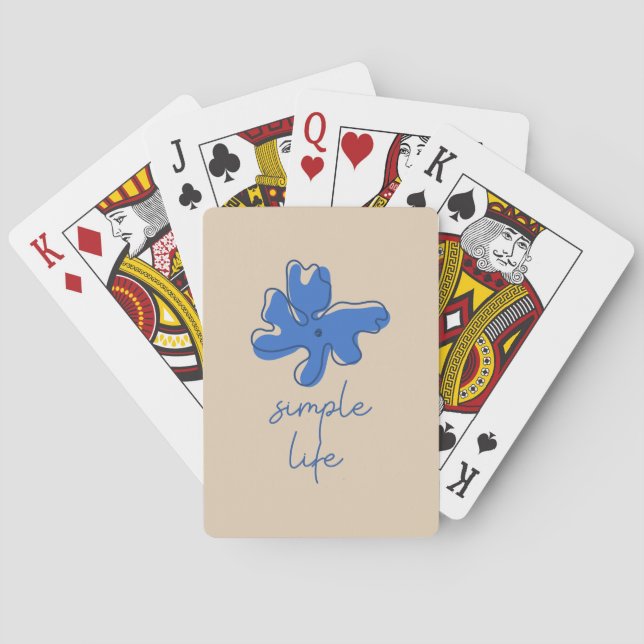 Baralho Cartas Clássicas de Minimalismo de Vida Simples (Verso)