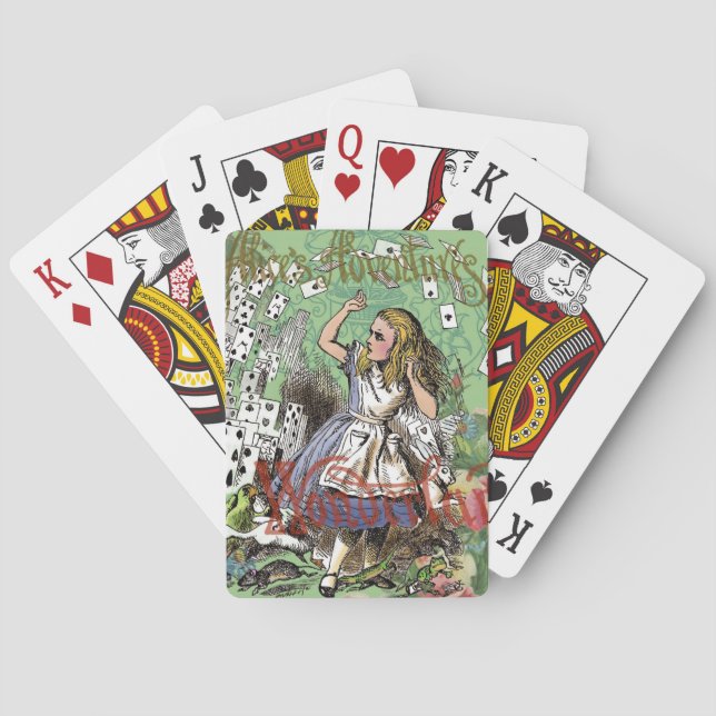 Baralho cartas de aventura de alice no país das maravilhas (Verso)
