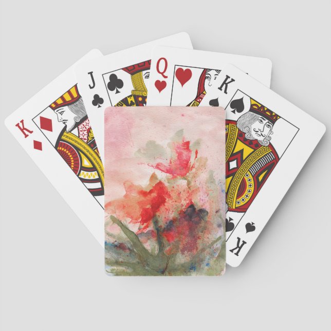 Baralho cartas de borboletas rosas (Verso)