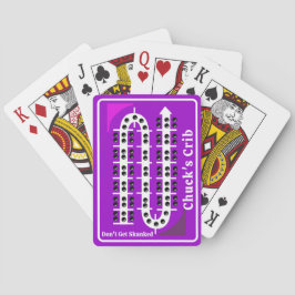 Baralho Cartas de Cribbage Personalizadas Roxas