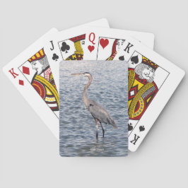 Baralho Cartas de jogar água Blue Heron