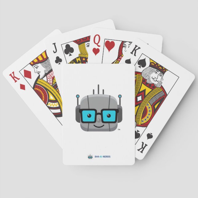 Baralho Cartas de Jogar AI Nerd: Lide com a Inteligência (Verso)