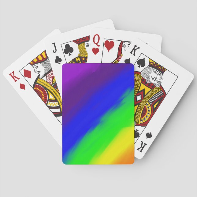 Baralho Cartas de Jogar Artísticas com Gradiente de Arco-í (Verso)