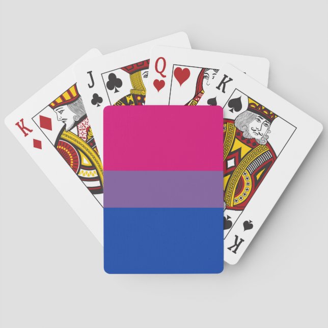 Baralho Cartas de jogar bandeira bissexual (Verso)
