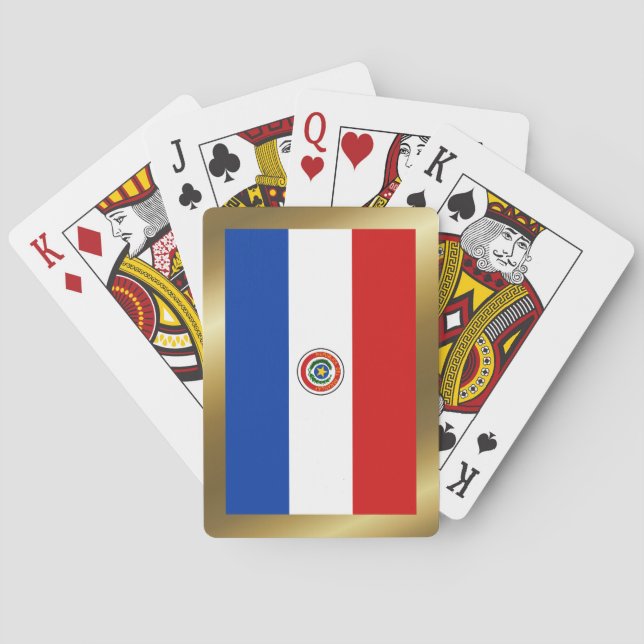Baralho Cartas de jogar bandeira do Paraguai (Verso)