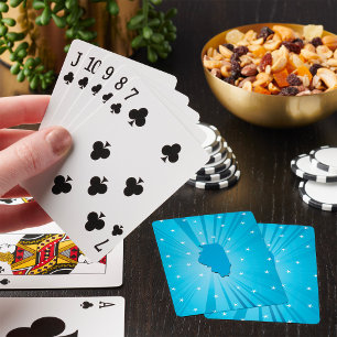 Baralho Cartas de Jogar Blue Illinois
