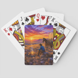 Baralho Cartas de Jogar Brilho da Fogueira do Cowboy