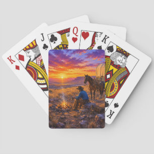 Baralho Cartas de Jogar Brilho da Fogueira do Cowboy