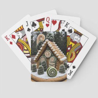 Baralho Cartas de Jogar Casa de Bolos de Gengibre com Hort