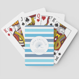 Baralho Cartas de Jogar Clássicas com Listra Azul Personal
