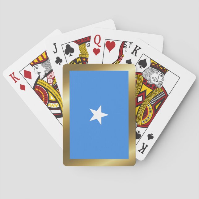 Baralho Cartas de jogar com a bandeira da Somália (Verso)