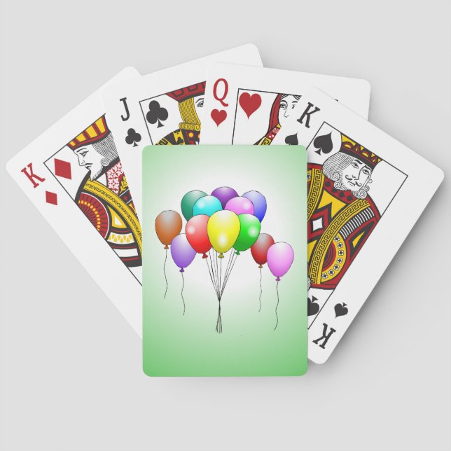 Baralho Cartas de Jogar com Balões de Aniversário (Verso)