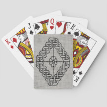 Cartas de jogar com bordado blackwork