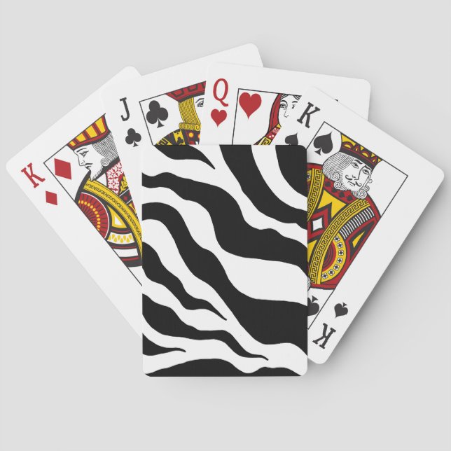 Baralho Cartas de Jogar com Estampa de Zebra Retro (Verso)
