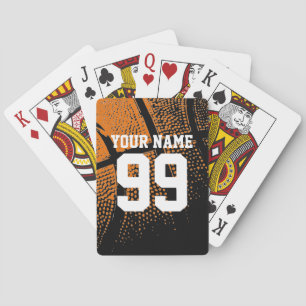 Baralho Cartas de jogar com número de camiseta de basquete