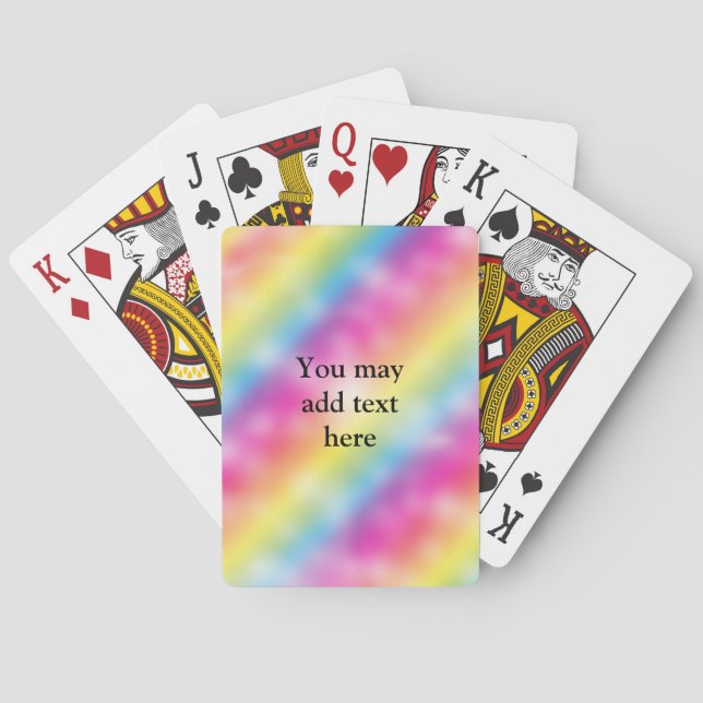 Baralho Cartas de Jogar Cor de Arco-íris Suave e Brilho (Verso)