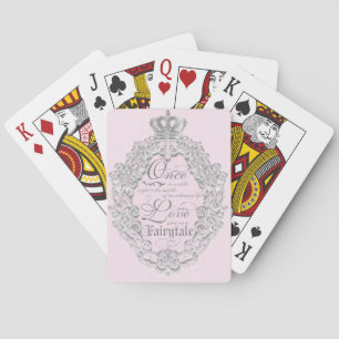 Baralho Cartas de Jogar da Princesa Rosa Vintage FAIRYTALE