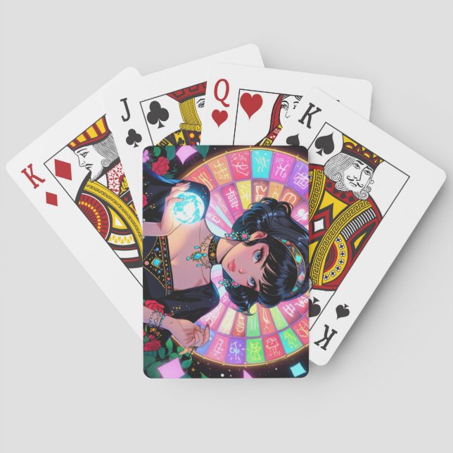 Baralho Cartas de Jogar de Anime Místico (Verso)