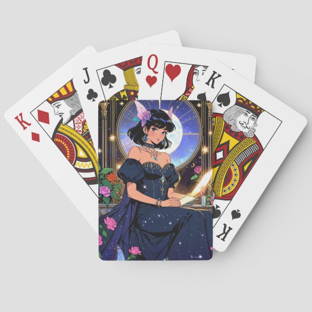 Baralho Cartas de Jogar de Anime Místico (Verso)