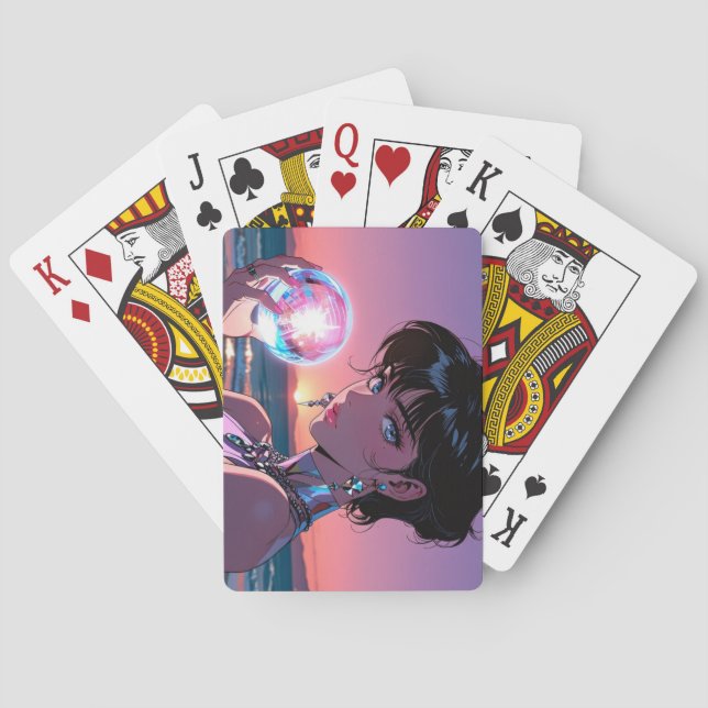 Baralho Cartas de Jogar de Anime Místico (Verso)