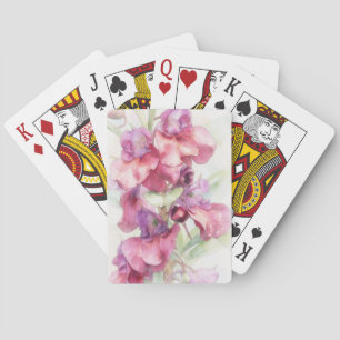 Baralho Cartas de Jogar de Arte Floral em Aquarela