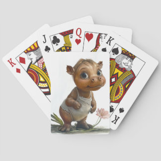 Baralho Cartas de Jogar de Hipopótamo Bebê