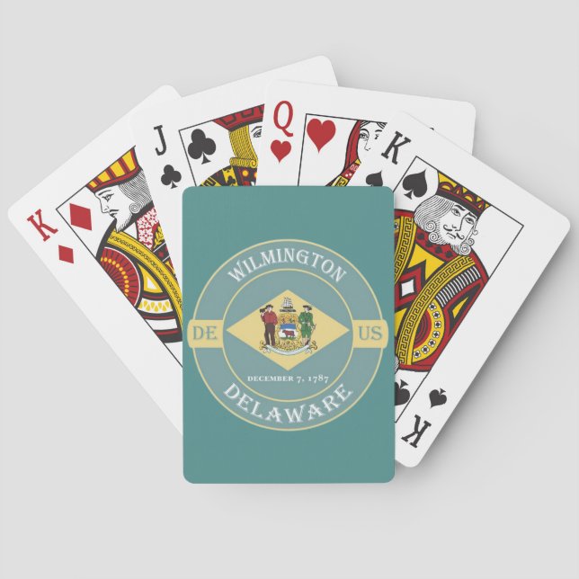 Baralho Cartas de Jogar de Wilmington Delaware (Verso)