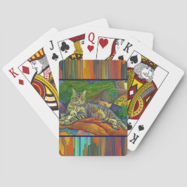 Baralho Cartas de jogar do Gato de Tacoma e seu coelho de 