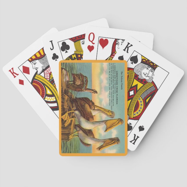 Baralho Cartas de Jogar dos Pelicanos da Flórida (Verso)