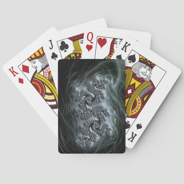 Baralho cartas de jogar - F395 "Dragão da Seda Prateada" (Verso)