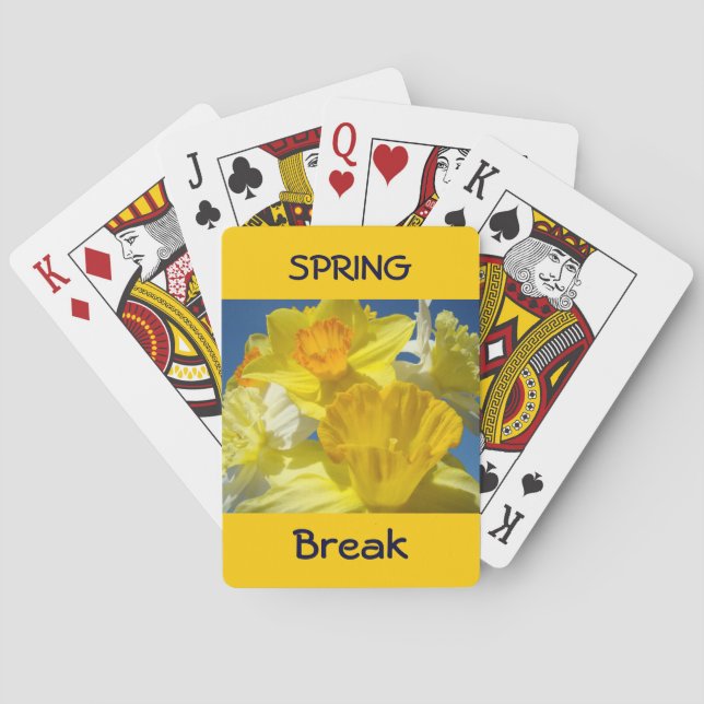 Baralho Cartas de jogar Férias de Primavera Narcisos Flore (Verso)